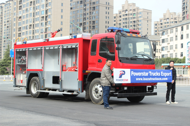 Nigeria Federal Fire Service Truck Isuzu technical drawing