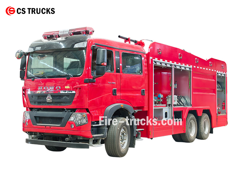 Guatemala 3000L water dry powder combined fire truck howo Guatemala 3000L water dry powder combined fire truck howo