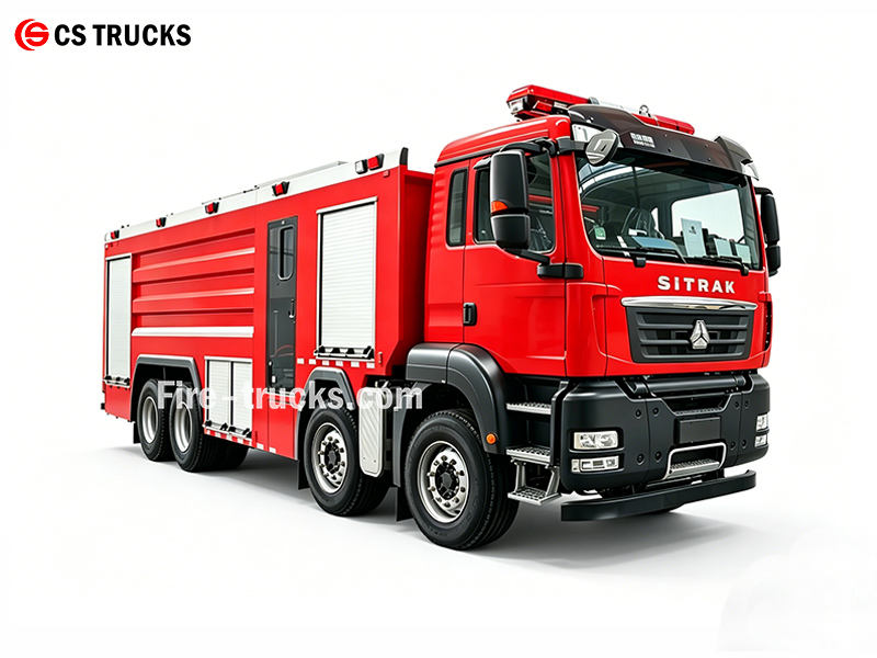 Guatemala SITRAK 8×4 460 HP 18500L Foam Fire Truck