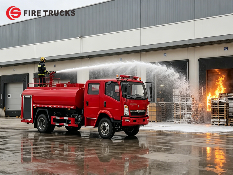 HOWO 4x2 water foam fire truck for airport fire protection Philippines HOWO 4x2 water foam fire truck for airport fire protection Philippines