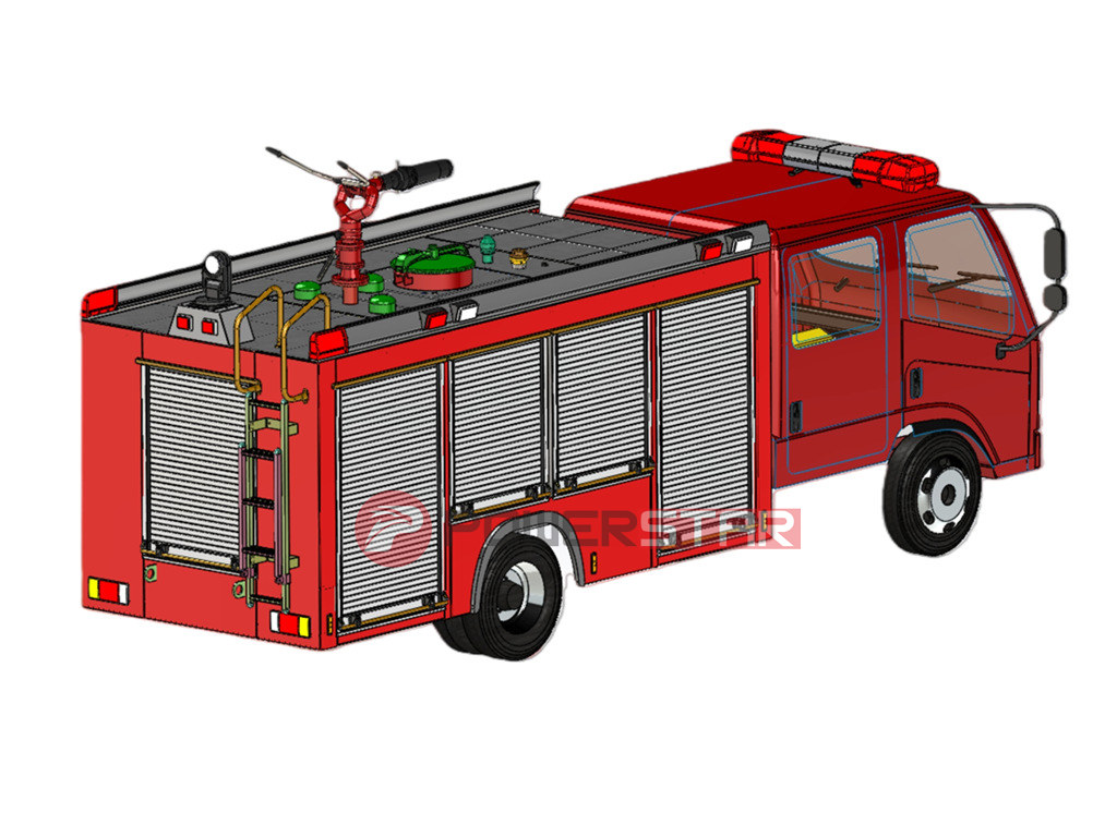 ISUZU 4x4 offroad wildland rescue fire fighting truck 3D drawing ISUZU 4x4 offroad wildland rescue fire fighting truck 3D drawing