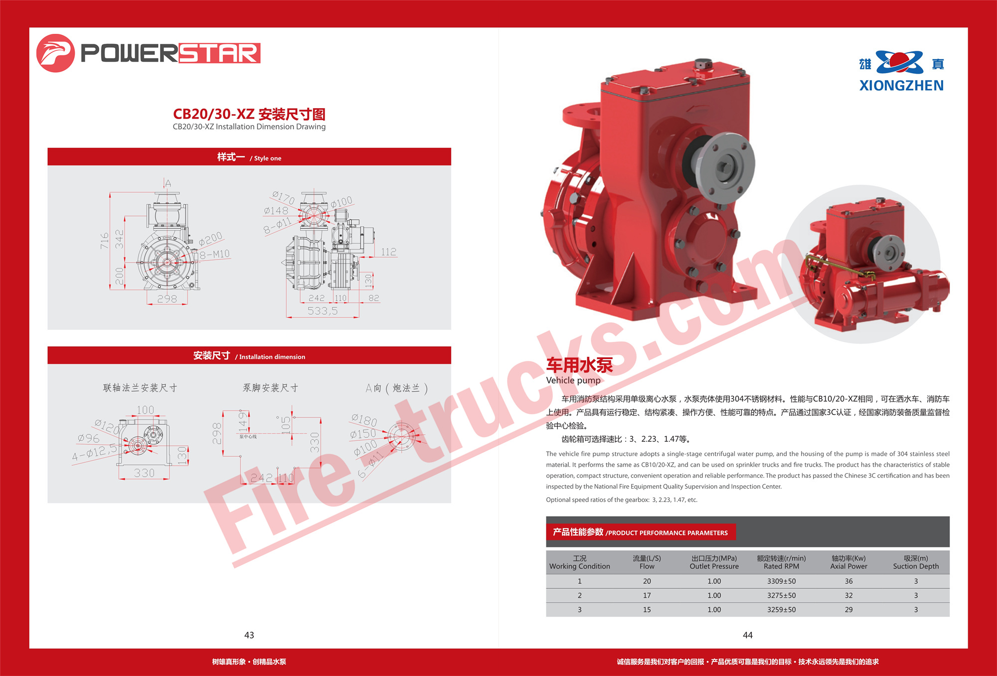 Xiongzhen Fire Pump Catalogue