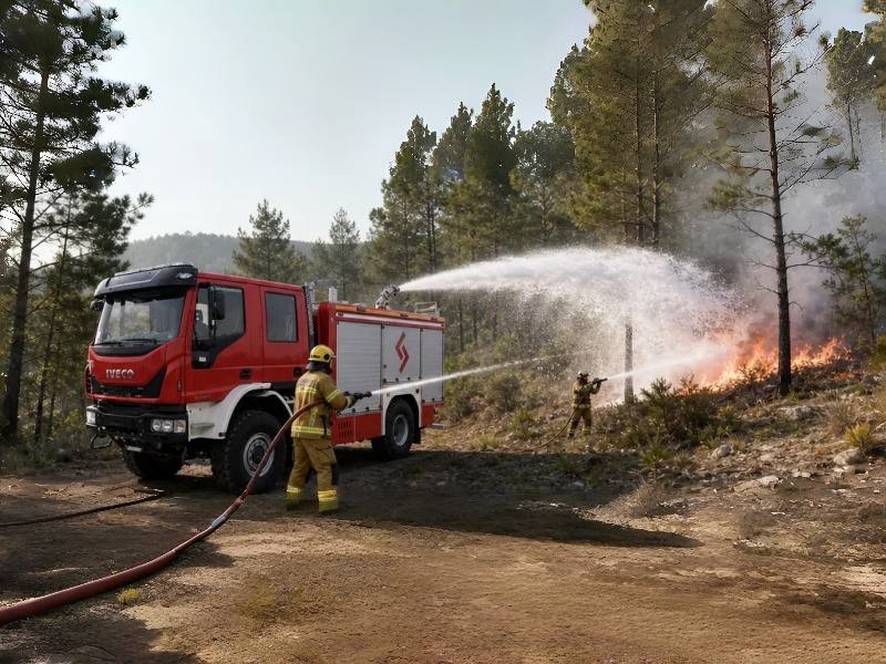 IVECO ML 150E24WS 4x4 Foam Pumper Fire Engine 3850L Water Foam Tank with High Pressure for Liberia Forest Fire Suppression and Wildfire Control