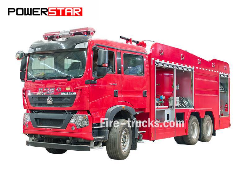 HOWO Dual Tank Dry Powder Fire Suppression Truck