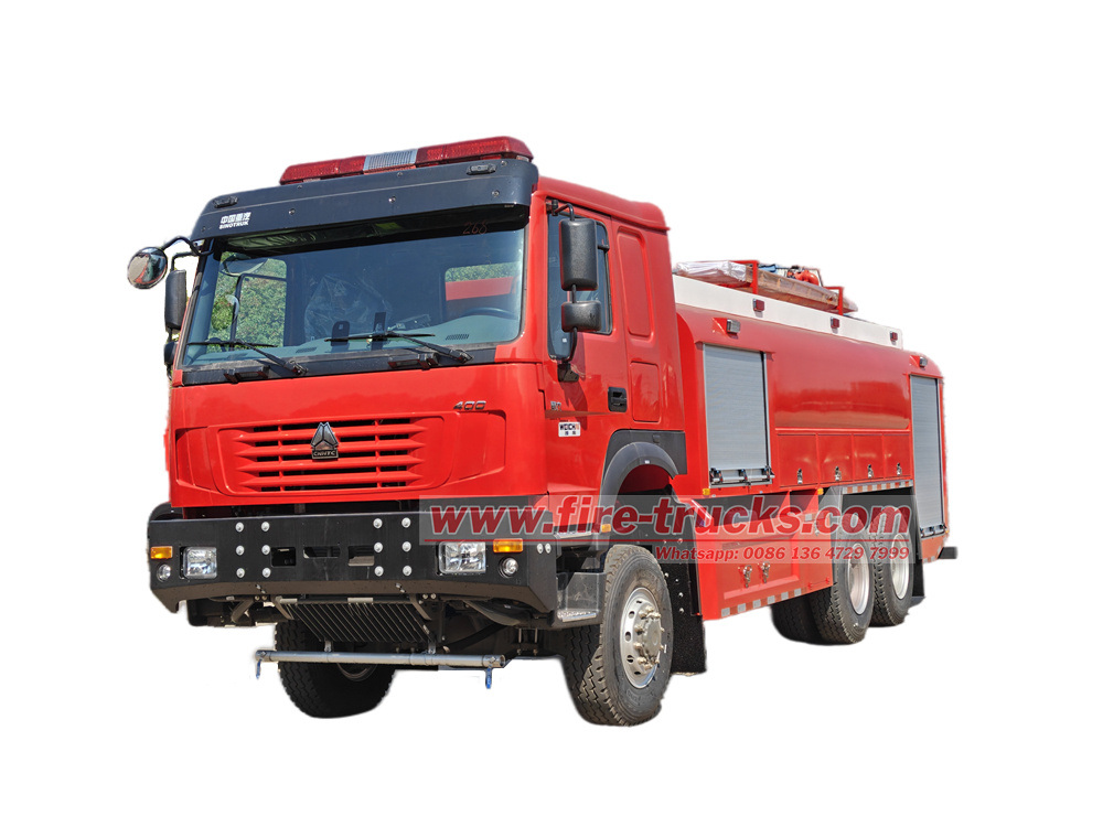 HOWO 6X6 400HPエンジン水タンカー消防車